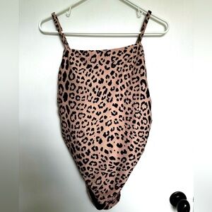 Cheetah maternity swimsuit
